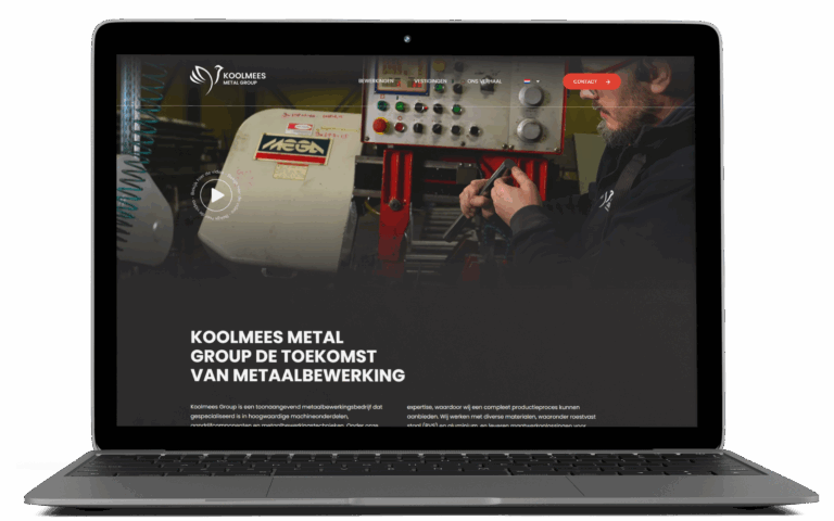 Website van Koolmees Metal Group gebouwd in Elementor