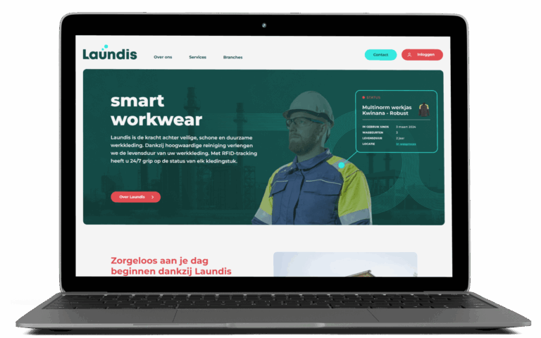 Website van Laundis gebouwd in Elementor
