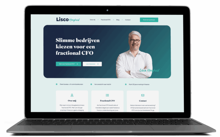 Website van Lisco Hoogheid gebouwd in Elementor