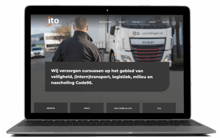 Website van ITO Opleidingen gebouwd in Elementor