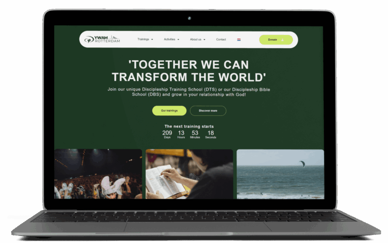 Website van YWAM Rotterdam gebouwd in Elementor