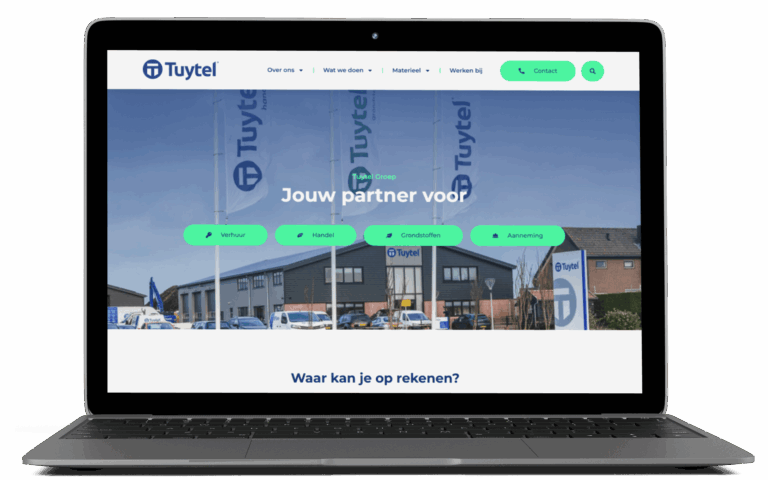 Website van Tuytel gebouwd in Elementor