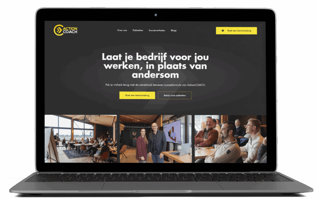 Website van ActionCOACH GO gebouwd in Elementor