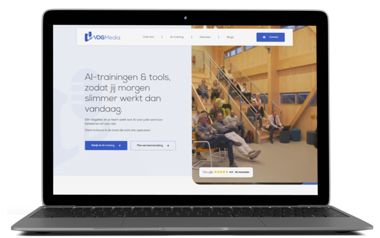 Website van VDG Media gebouwd in Elementor